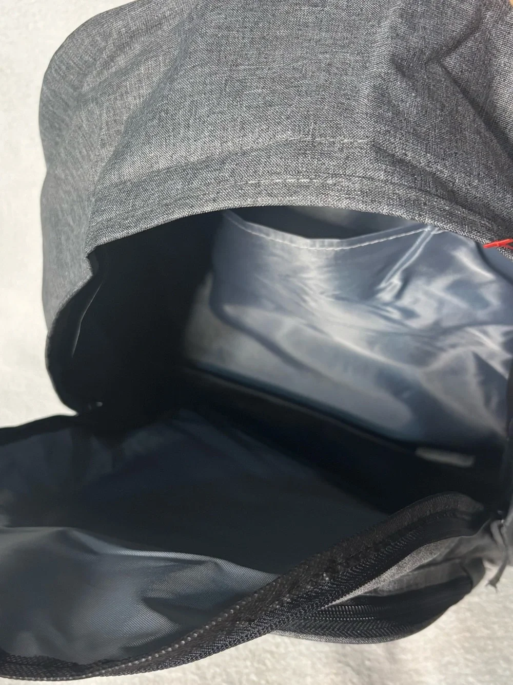 Men's Grey Everyday Backpack with Front Mesh Pocket